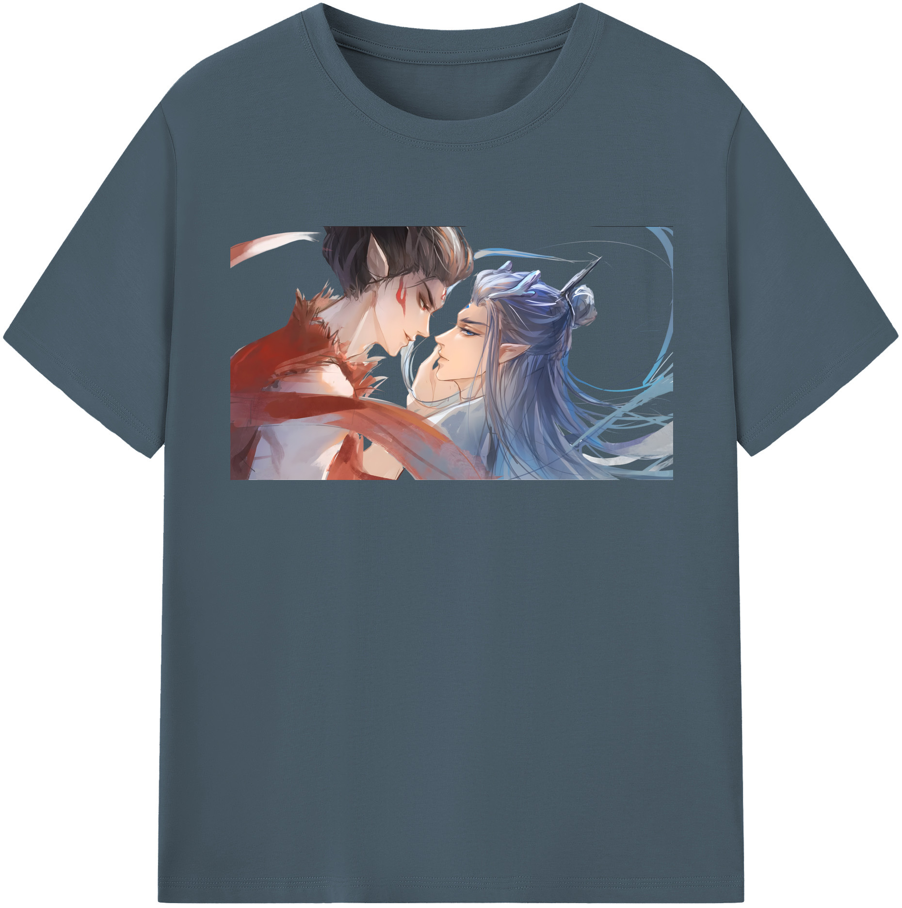 （画像用） Ne Zha 2 ナタ 魔童の大暴れ 綿100％半袖Tシャツ（フロントプリント）